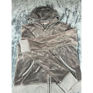 Vintage Y2K juicy couture velvet, full zip‎ hoodie women’s size XL